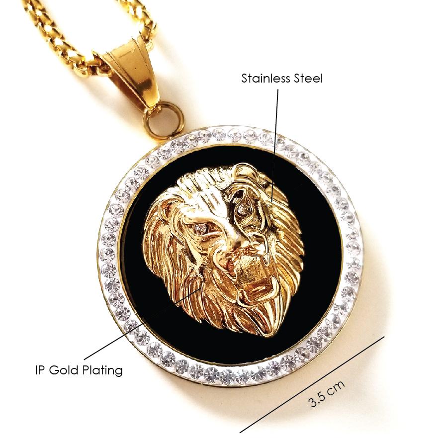 Mens Bronze Coin Necklace - Strength Power Wisdom | Pranajewelry