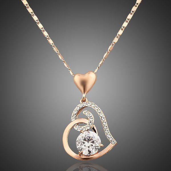 GIVA Rose Gold Heart Pendant With Chain Reviews Online | Nykaa